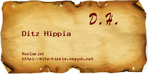 Ditz Hippia névjegykártya